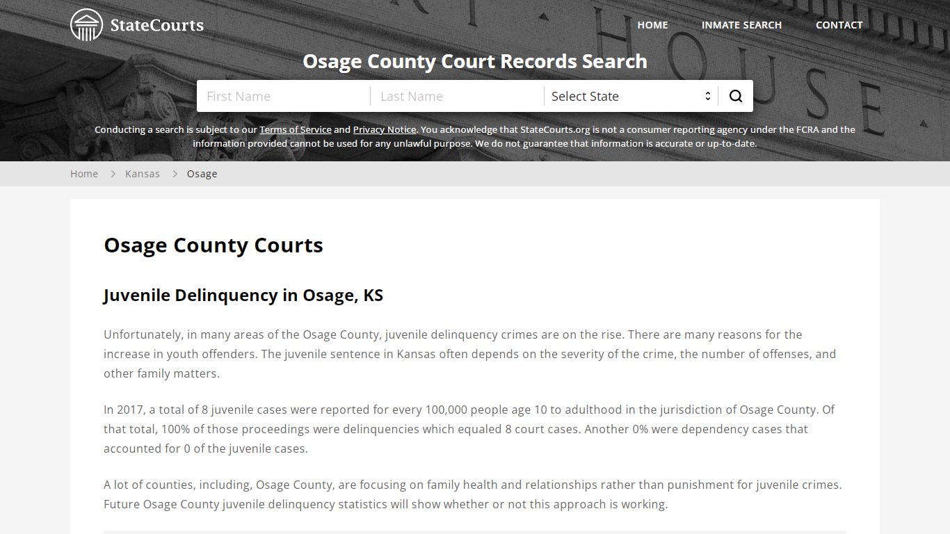 Osage County, KS Courts - Records & Cases - StateCourts